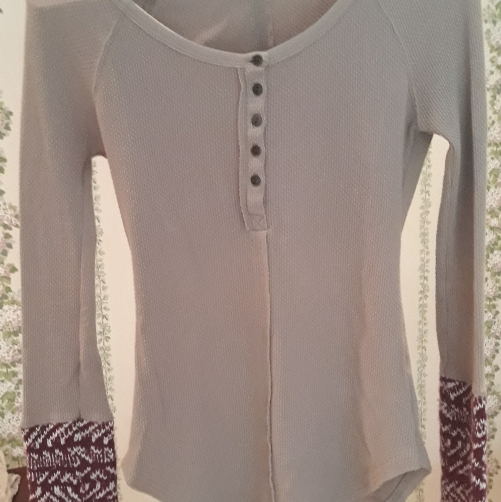 Free People waffle tee xs